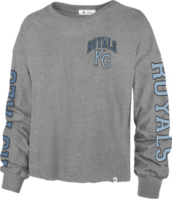 '47 Women's Kansas City Royals Gray Parkway Long Sleeve T-Shirt