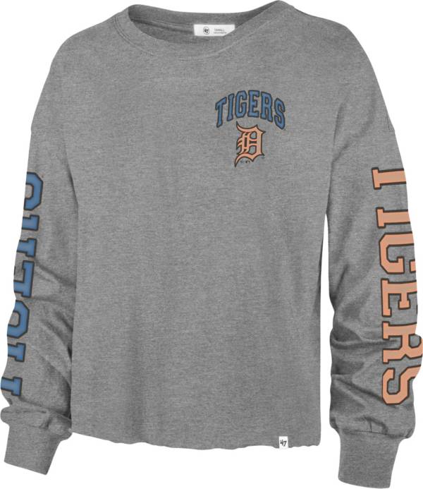 '47 Women's Detroit Tigers Gray Parkway Long Sleeve T-Shirt