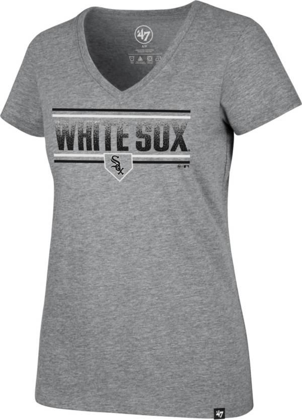 '47 Women's Chicago White Sox Gray Dazzle Rival V-Neck T-Shirt product image