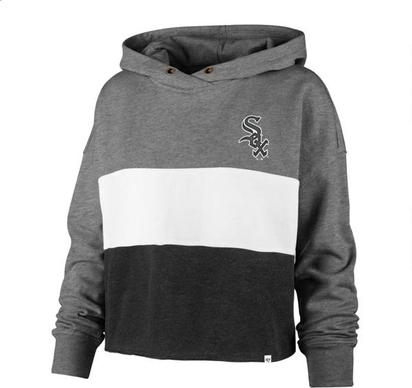 '47 Women's Chicago White Sox Gray Lizzy Cut Off Hoodie