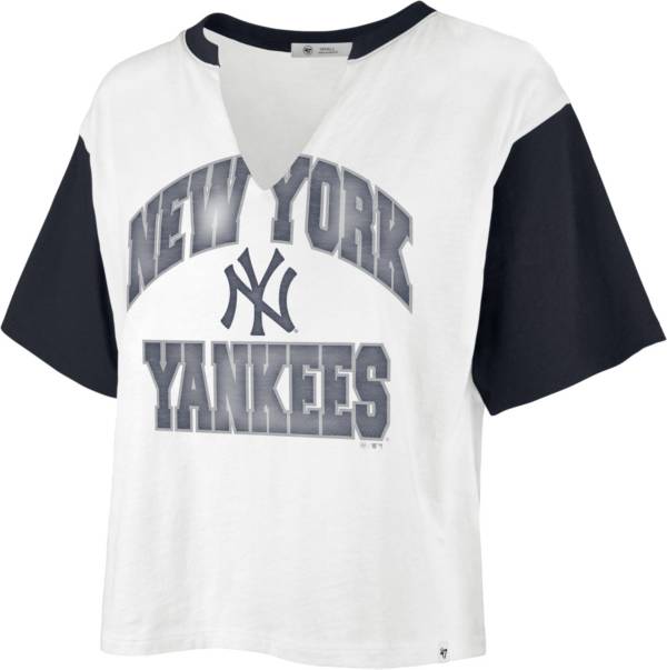 '47 Women's New York Yankees Tan Dolly Cropped T-Shirt product image