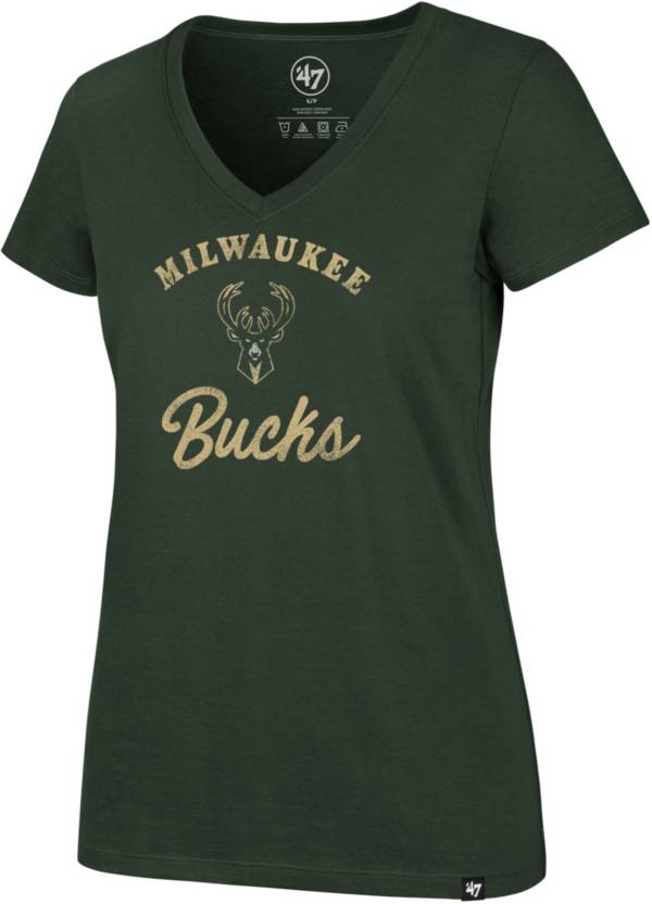 ‘47 Women's Milwaukee Bucks Green Script T-Shirt product image