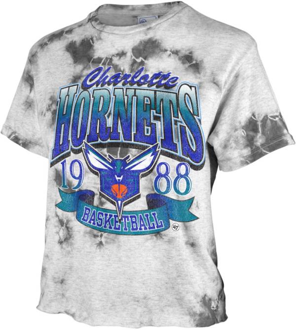 '47 Women's 2021-22 City Edition Charlotte Hornets Grey Tubular T-Shirt