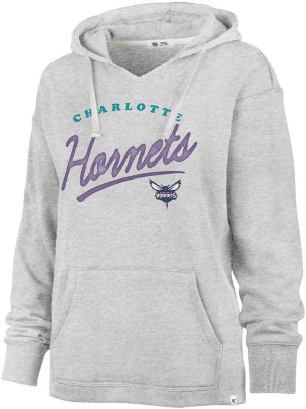 '47 Women's Charlotte Hornets Grey Cross Script Hoodie