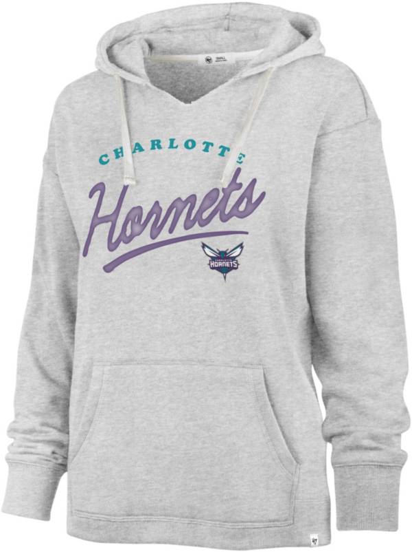 '47 Women's Charlotte Hornets Grey Cross Script Hoodie product image