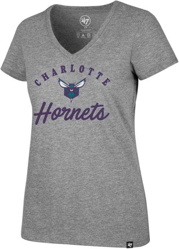 ‘47 Women's Charlotte Hornets Grey Script T-Shirt