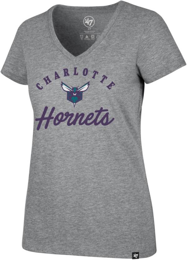 ‘47 Women's Charlotte Hornets Grey Script T-Shirt product image