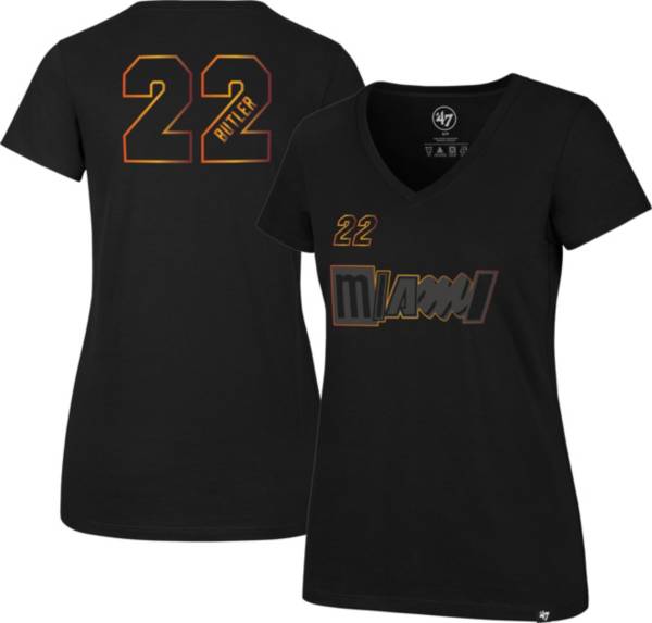 '47 Women's 2021-22 City Edition Miami Heat Jimmy Butler #22 Black T-Shirt