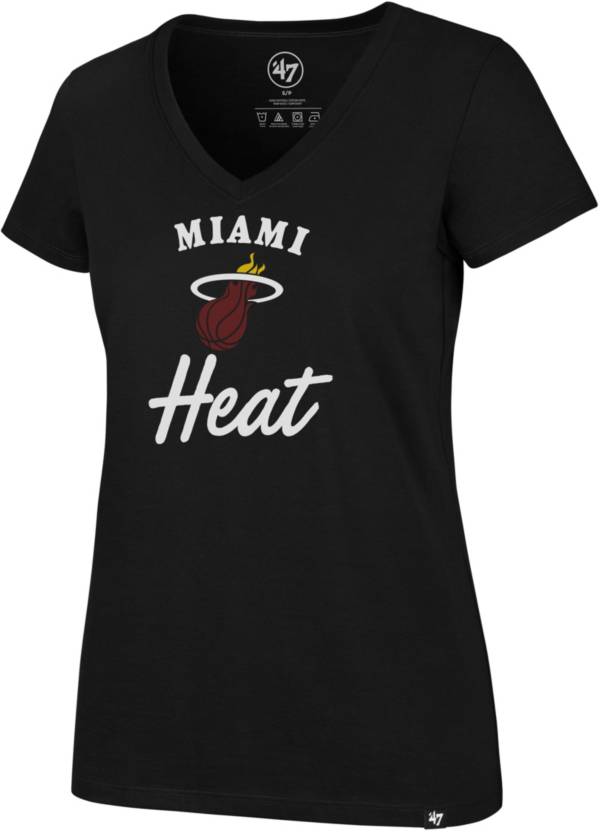 ‘47 Women's Miami Heat Black Script T-Shirt