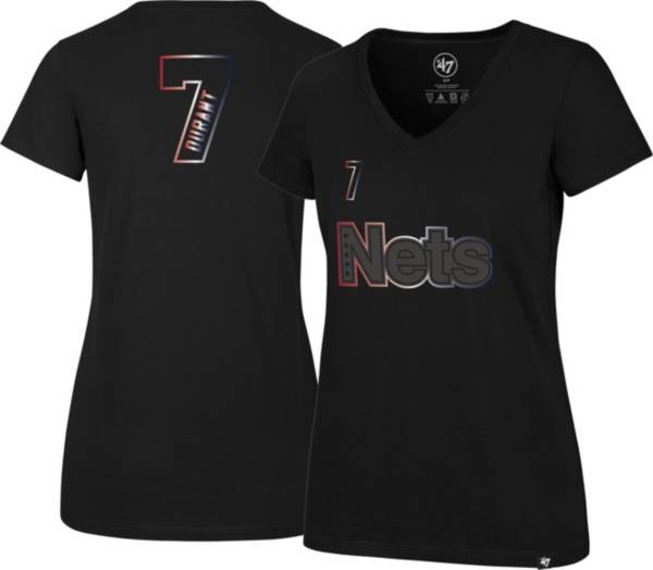 '47 Women's 2021-22 City Edition Brooklyn Nets Kevin Durant #7 Black T-Shirt