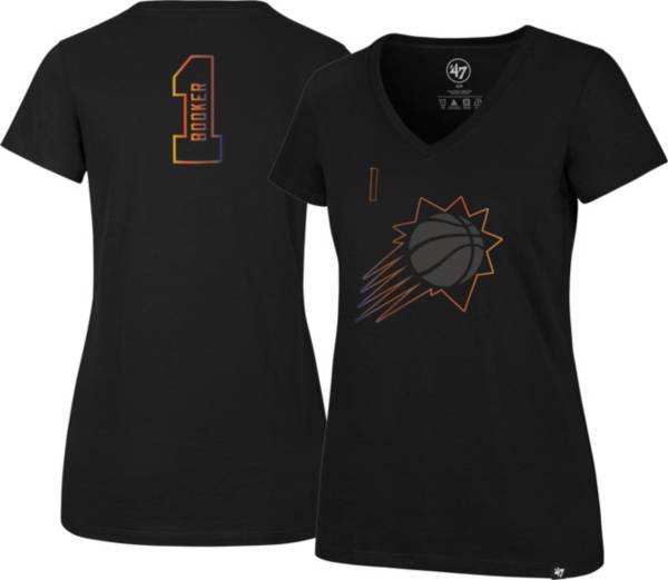 '47 Women's 2021-22 City Edition Phoenix Suns Devin Booker #1 Black T-Shirt