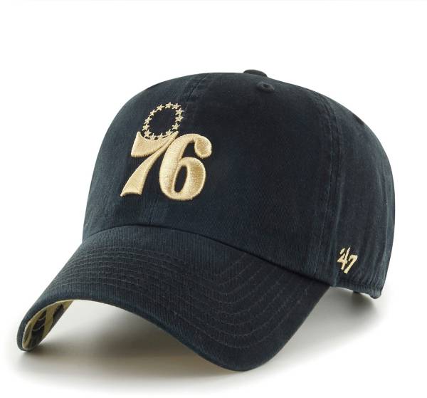 ‘47 Women's Philadelphia 76ers Black Clean Up Adjustable Hat product image
