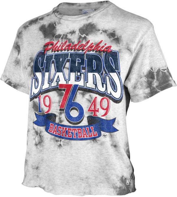 '47 Women's 2021-22 City Edition Philadelphia 76ers Grey Tubular T-Shirt