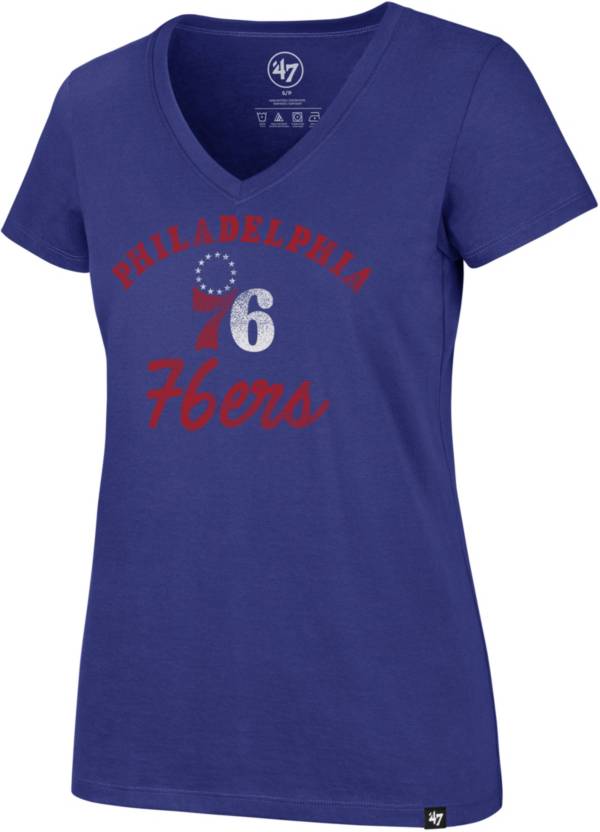 ‘47 Women's Philadelphia 76ers Royal Script T-Shirt