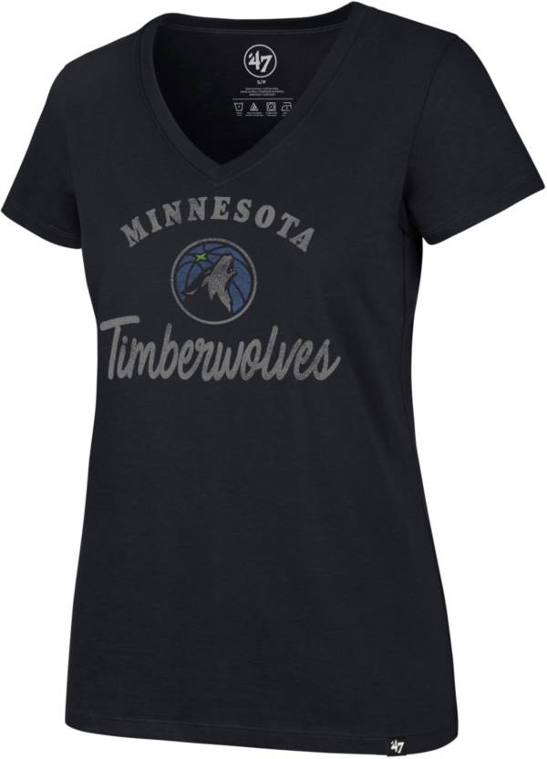 ‘47 Women's Minnesota Timberwolves Navy Script T-Shirt