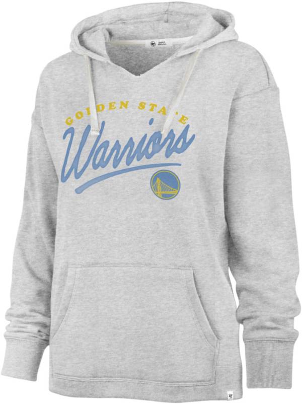 '47 Women's Golden State Warriors Grey Cross Script Hoodie