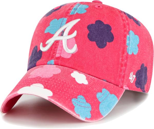 '47 Youth Atlanta Braves Pink Clean Up Adjustable Hat