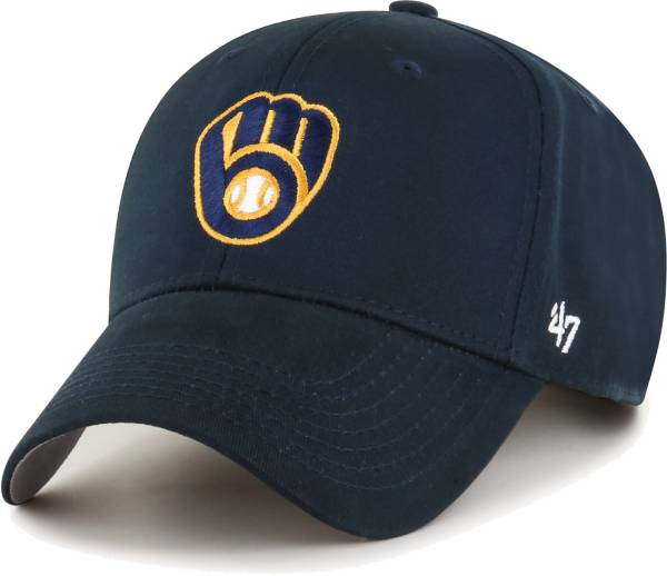 '47 Youth Milwaukee Brewers Navy Basic MVP Adjustable Hat