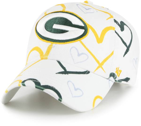 '47 Youth Green Bay Packers Adore Clean Up White Adjustable Hat product image