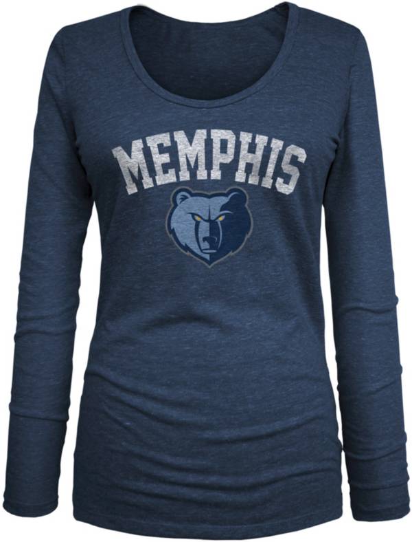 5th & Ocean Women's Memphis Grizzlies Navy Long Sleeve T-Shirt