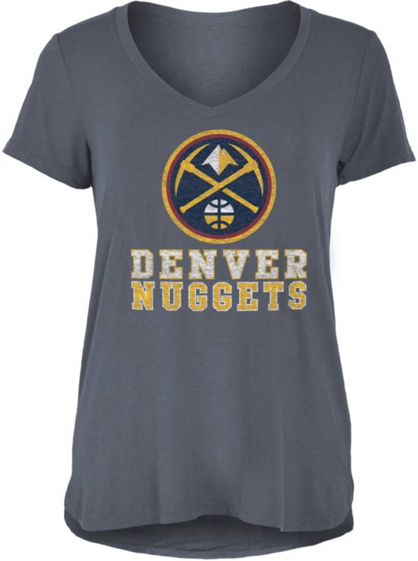5th & Ocean Women's Denver Nuggets Gray Wordmark T-Shirt product image