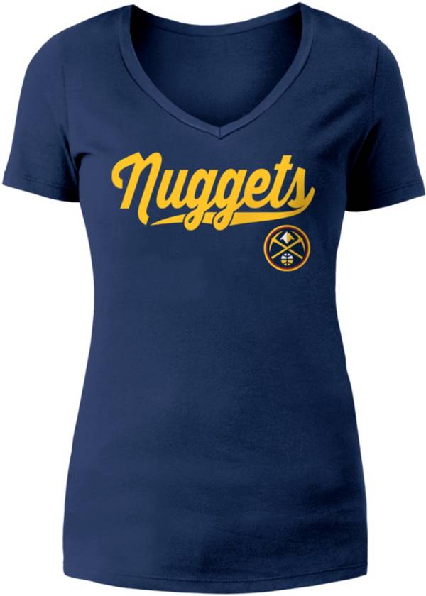 5th & Ocean Women's Denver Nuggets Navy Logo T-Shirt