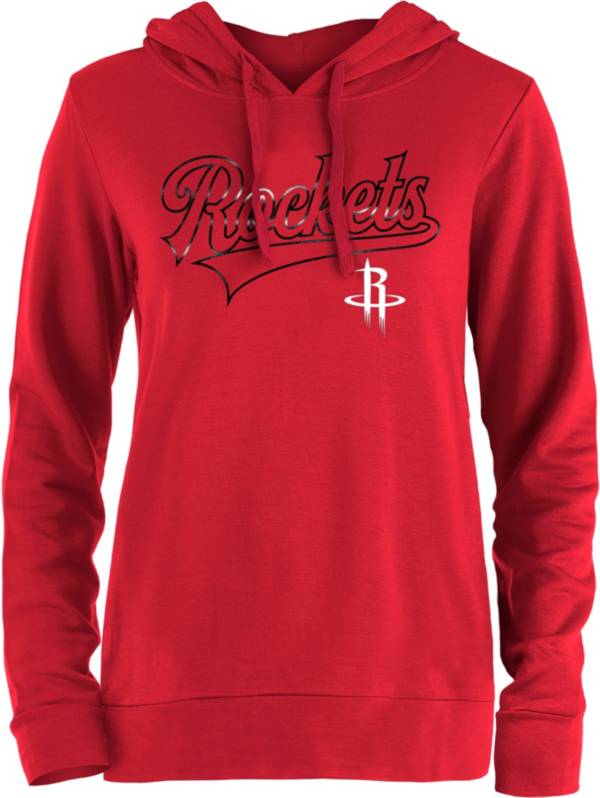 5th & Ocean Women's Houston Rockets Red Wordmark Hoodie