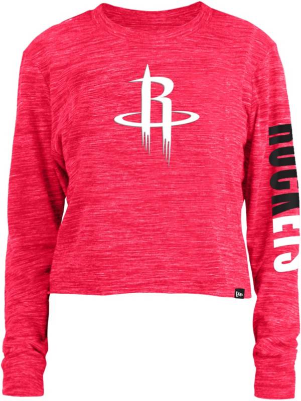 5th & Ocean Women's Houston Rockets Red Space Dye Logo Long Sleeve T-Shirt product image