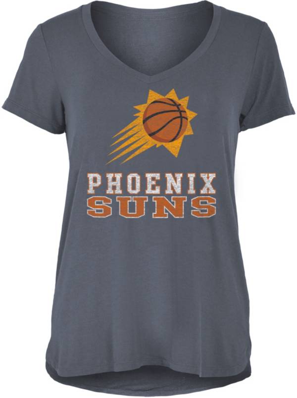 5th & Ocean Women's Phoenix Suns Gray Wordmark T-Shirt