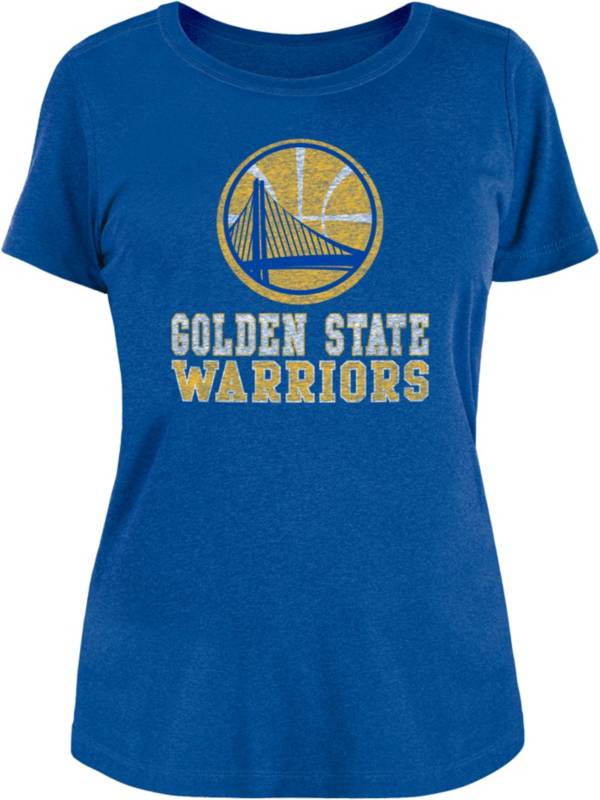 5th & Ocean Women's Golden State Warriors Royal Wordmark T-Shirt product image