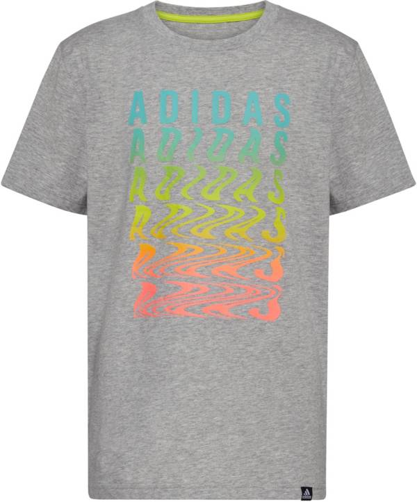 adidas Boys' Ripple Short Sleeve T-Shirt