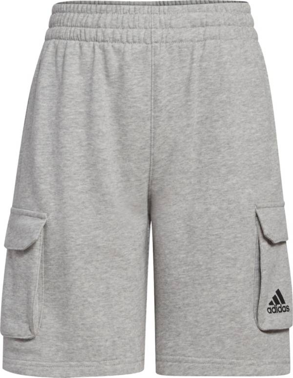 adidas Boys' Elastic Waistband Big Mood Heather Cargo Shorts