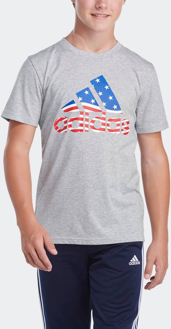 adidas Boys' USA Proud Short Sleeve T-Shirt