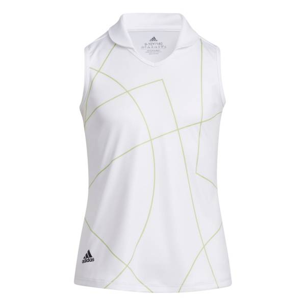 adidas Girls' Sleeveless Golf Polo