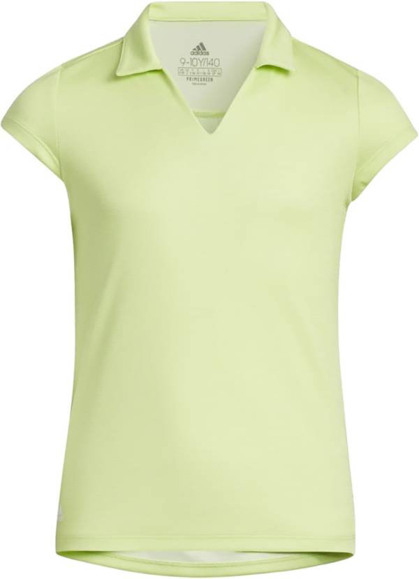 adidas Girls' Heathered AEROREADY Golf Polo