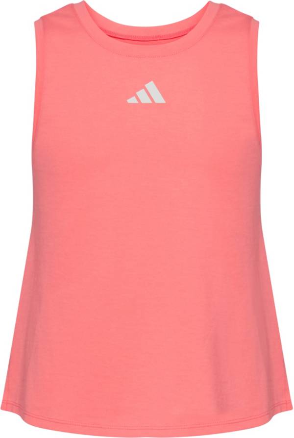 adidas Girls' Stripe Back Tank Top