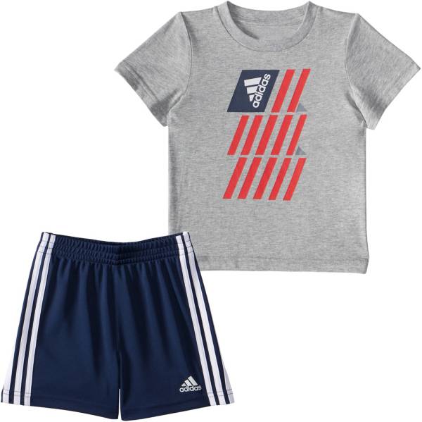adidas Infant Short Sleeve Graphic T-Shirt and Shorts 2-Piece Set product image