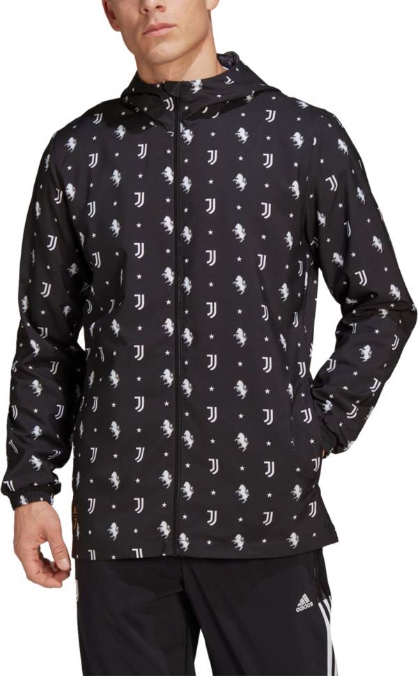 adidas Juventus Q2 Black Windbreaker Jacket