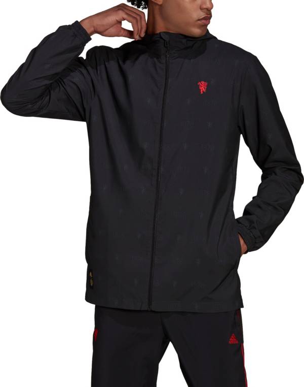 adidas Manchester United '22 Black Windbreaker Jacket