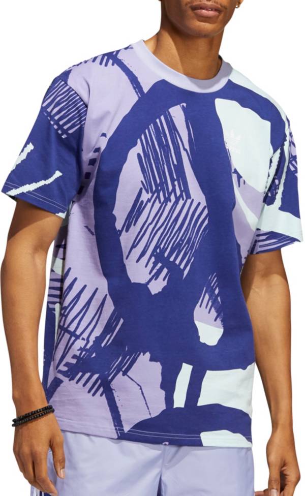 adidas Originals Men's Adiplay Allover Print Short Sleeve T-Shirt