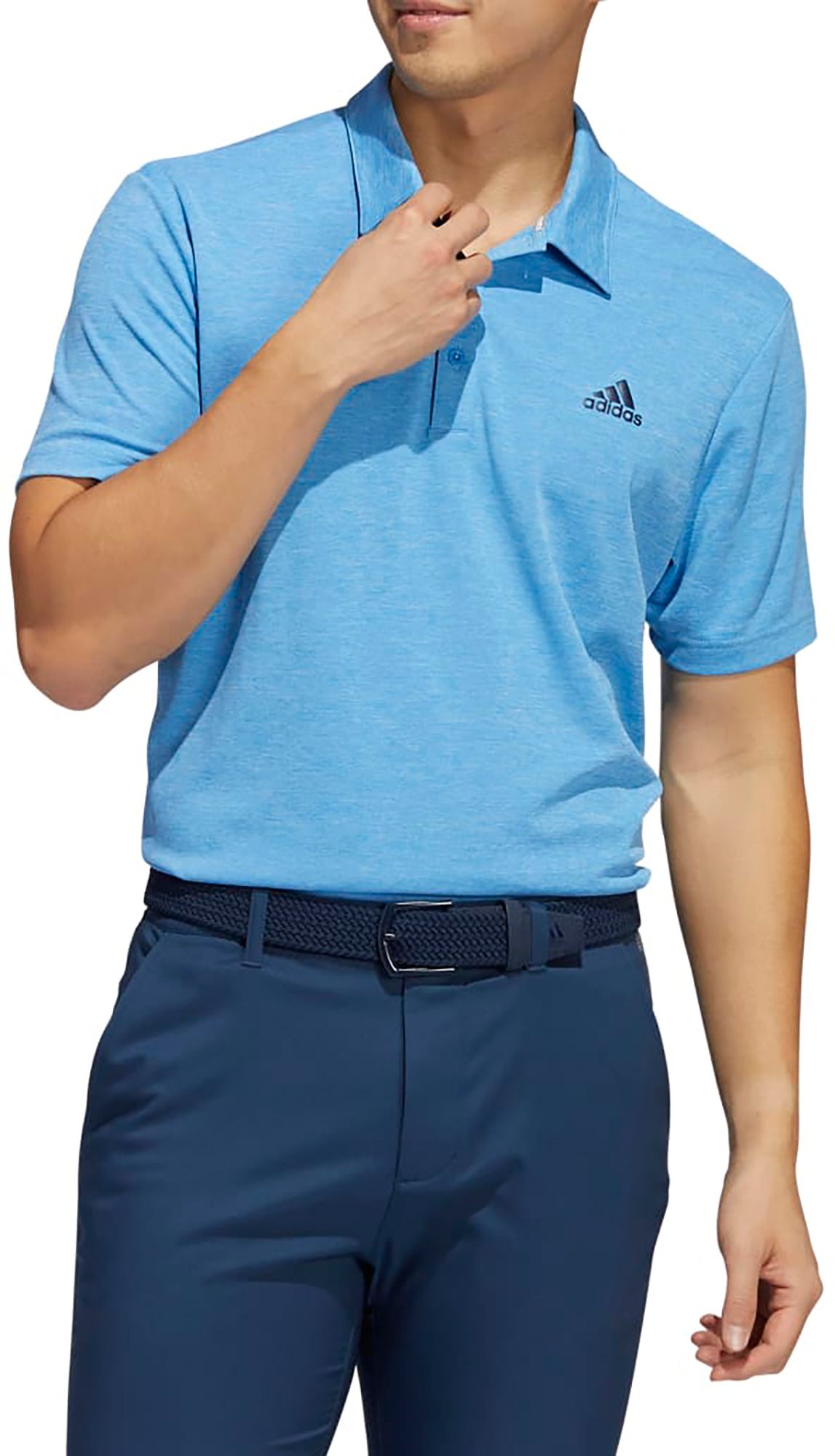 adidas heather golf polo