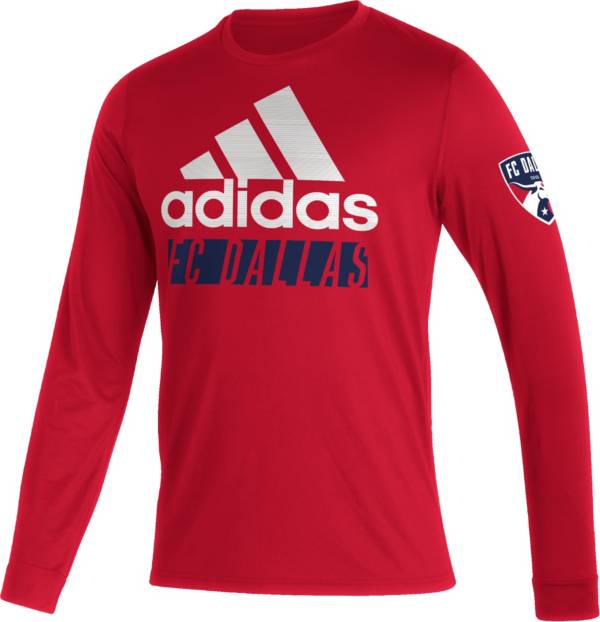 adidas FC Dallas '22 Red Badge of Sport Vintage T-Shirt