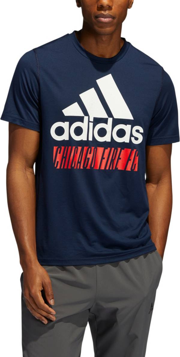 adidas Chicago Fire '22 Navy Badge of Sport T-Shirt