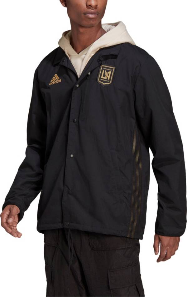 adidas Los Angeles FC '22 Coaches Black Full-Zip Jacket product image