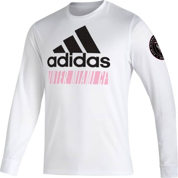 adidas Inter Miami CF '22 White Badge of Sport Vintage T-Shirt