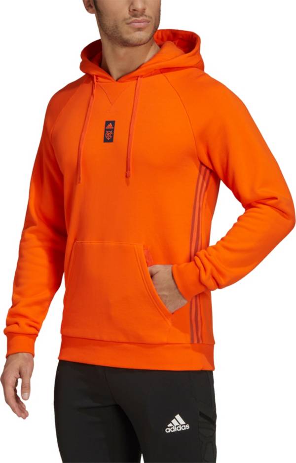 adidas New York City FC '22 Orange Travel Pullover Hoodie