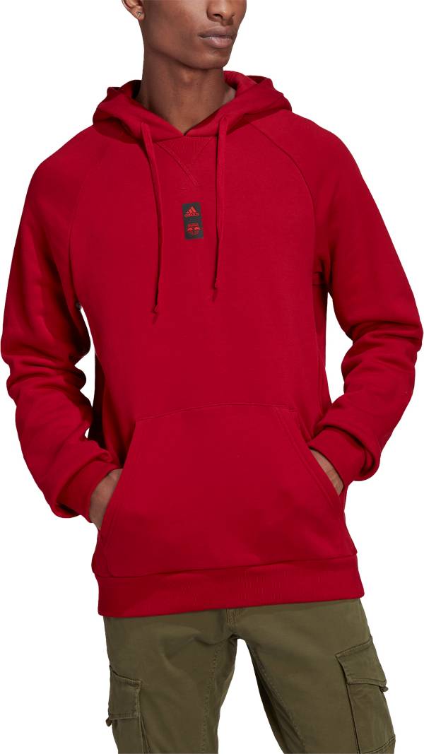 adidas New York Red Bulls '22 Red Travel Pullover Hoodie