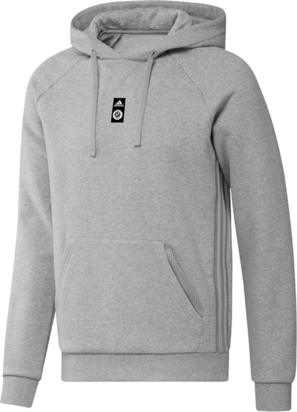 adidas New England Revolution '22 Grey Travel Pullover Hoodie