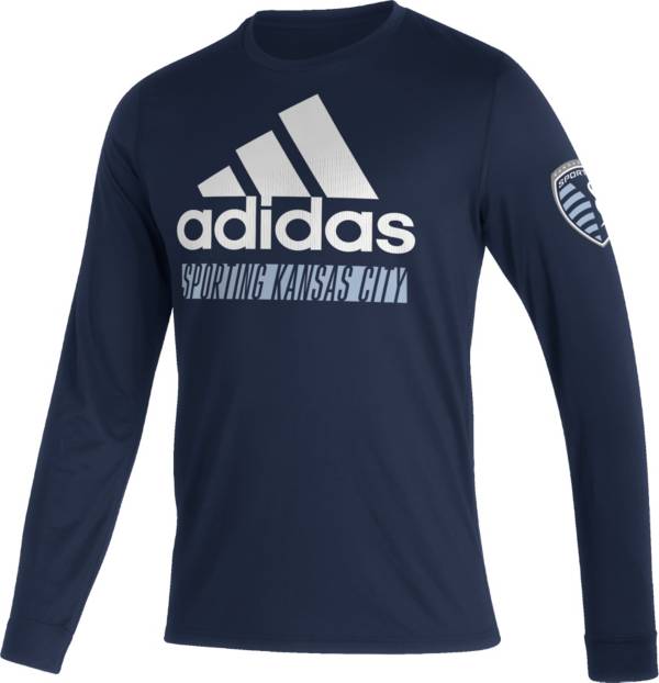 adidas Sporting Kansas City '22 Navy Badge of Sport Vintage T-Shirt product image