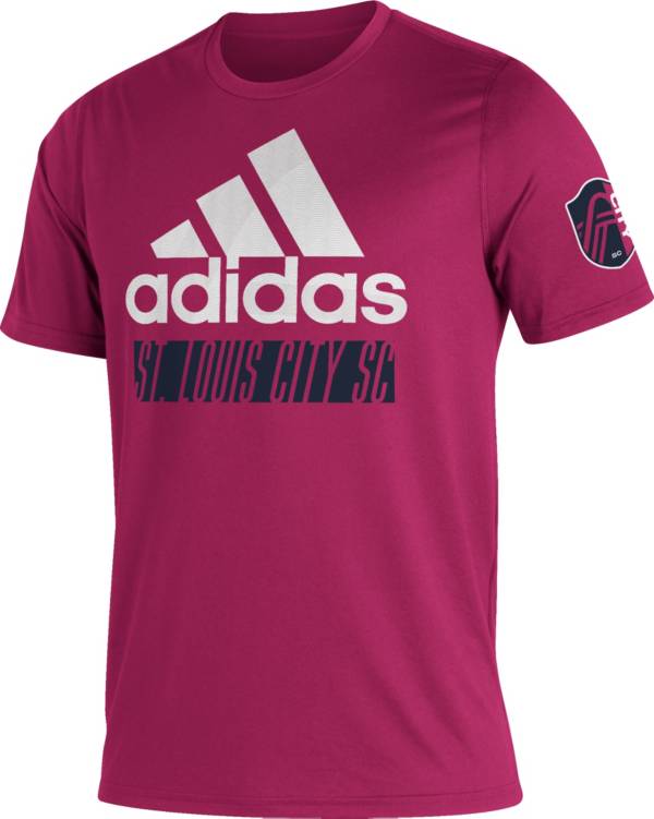 adidas St. Louis City SC Badge Of Sport Pink T-Shirt